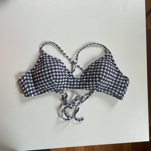 J.Crew Bikini Top, Gingham, Size Medium